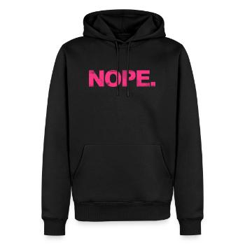 NOPE - don't be a yes-man! - Men’s Premium Organic Hoodie - black - Front - Nico (187cm)