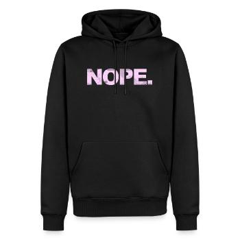NOPE - don't be a yes-man! - Men’s Premium Organic Hoodie - black - Front - Nico (187cm)