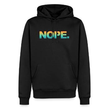 NOPE - sei kein ja-Sager! - Sweat à capuche Premium bio Homme - noir - Devant - Nico (187cm)