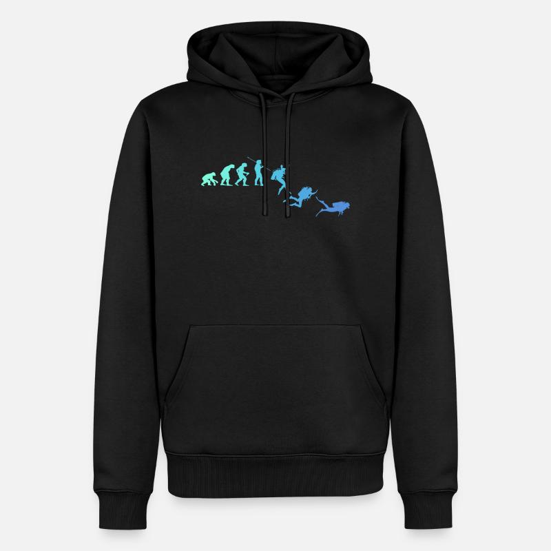 Évolution de Diving Diver - Sweat à capuche Premium bio Homme - noir