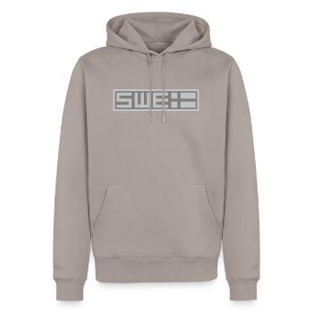 Tactique suédoise - Sweat à capuche Premium bio Homme - taupe - Devant - Nico (187cm)