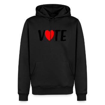 Vote - Sweat à capuche Premium bio Homme - noir - Devant - Nico (187cm)