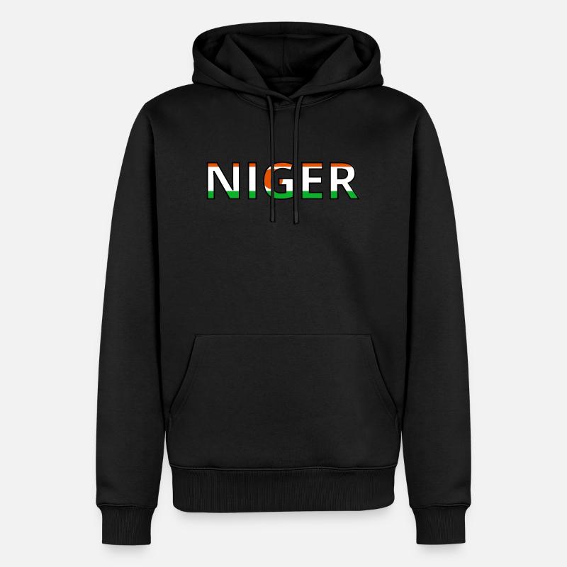 Drapeau Niger - Sweat à capuche Premium bio Homme - noir