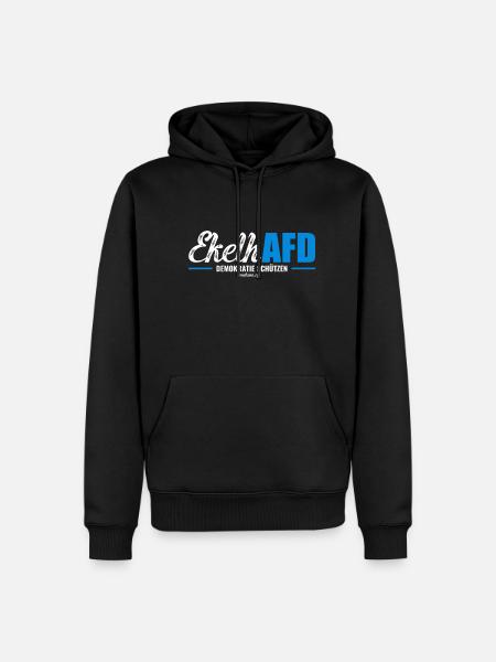 Mimikama EkelhAFD - Männer Premium Bio Hoodie - Schwarz