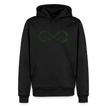Freiheit, Demokratie, Vielfalt - Endlos! - Männer Premium Bio Hoodie - Schwarz - Vorne - Nico (187cm)