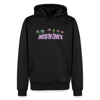 Mummy Blumen Motiv - Männer Premium Bio Hoodie - Schwarz - Vorne - Nico (187cm)