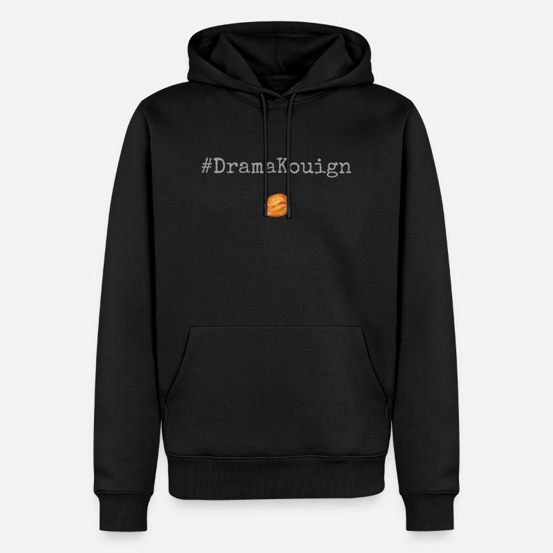#DramaKouign Grey - Sweat à capuche Premium bio Homme - noir