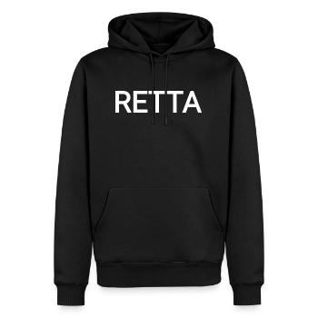 Tetta - Männer Premium Bio Hoodie - Schwarz - Vorne - Nico (187cm)