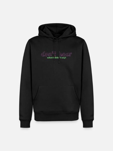 Auditeur littéral - Sweat à capuche Premium bio Homme - noir