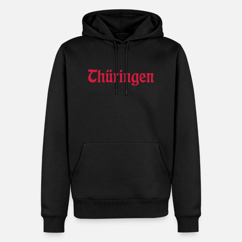 Thüringen, Thueringen - Männer Premium Bio Hoodie - Schwarz