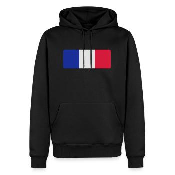 France Français Française French Frankreich - Männer Premium Bio Hoodie - Schwarz - Vorne - Nico (187cm)