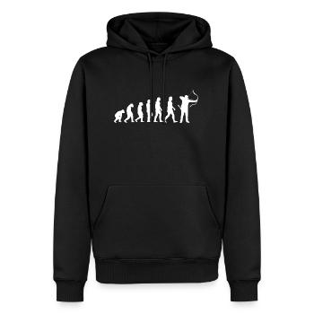 Archer archer archer flèche et arc - Sweat à capuche Premium bio Homme - noir - Devant - Nico (187cm)