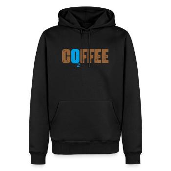 i like coffee with my oxygen, - Sweat à capuche Premium bio Homme - noir - Devant - Nico (187cm)