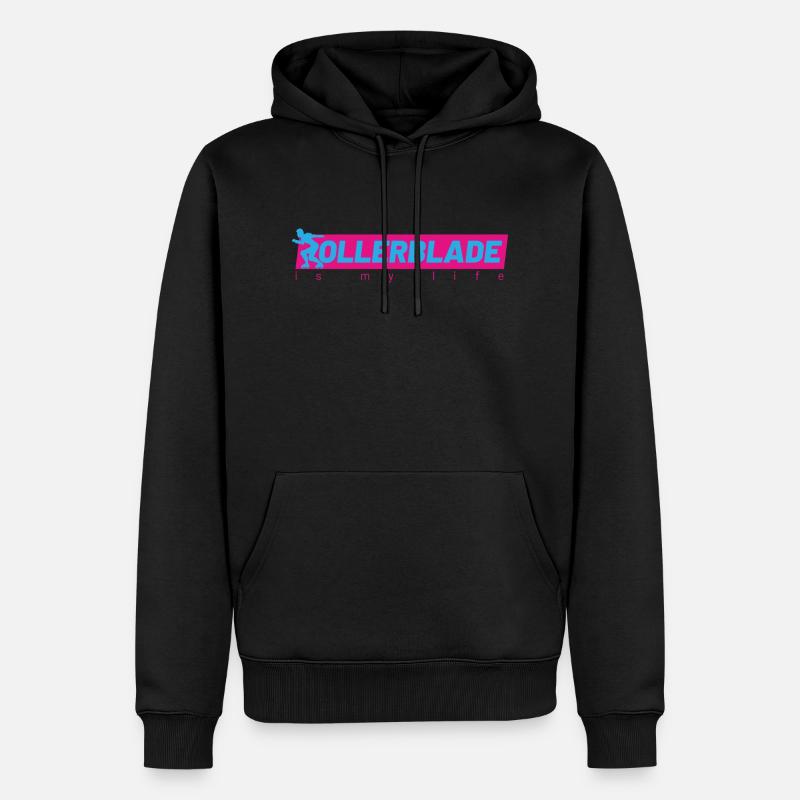 Le roller est ma vie - Sweat à capuche Premium bio Homme - noir