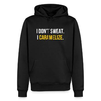 Schwitzen warm Sommer Englisch Spruch - Männer Premium Bio Hoodie - Schwarz - Vorne - Nico (187cm)