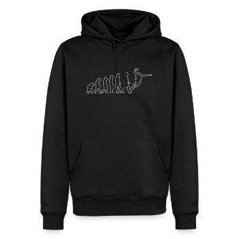 Équipe de basket-ball Joueur de basket-ball Basket-ball - Sweat à capuche Premium bio Homme - noir - Devant - Nico (187cm)