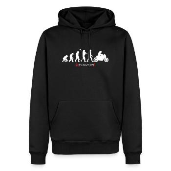 Revolution - Evolution Man Fun Twist 25 - Men’s Premium Organic Hoodie - black - Front - Nico (187cm)