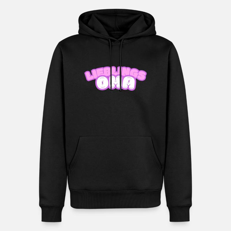 Lieblingsoma - Oma - Grossmutter - Männer Premium Bio Hoodie - Schwarz