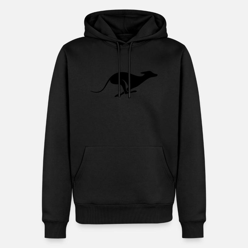 Windhund Silhouette – Lévrier, Greyhound Design - Sweat à capuche Premium bio Homme - noir
