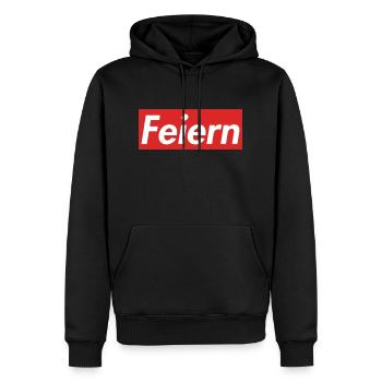 Célébrez le cadeau de lettrage - Sweat à capuche Premium bio Homme - noir - Devant - Nico (187cm)