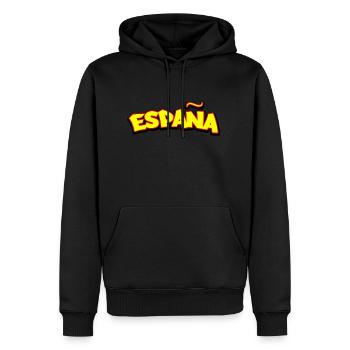 drapeau espagne españa - Sweat à capuche Premium bio Homme - noir - Devant - Nico (187cm)