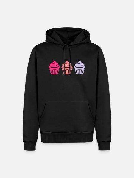 Cupcake - Men’s Premium Organic Hoodie - black