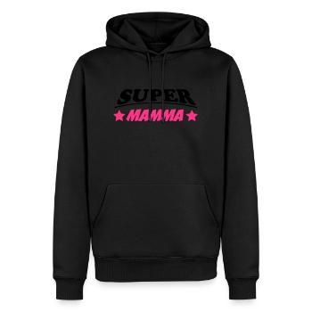 Super mamma 111 - Männer Premium Bio Hoodie - Schwarz - Vorne - Nico (187cm)