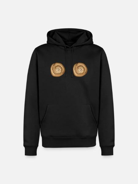 Brötchen - Männer Premium Bio Hoodie - Schwarz