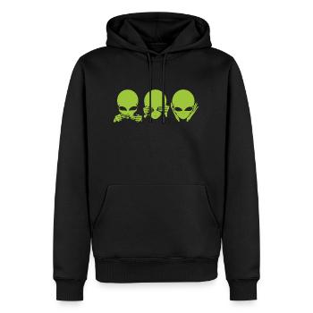 Alien - Männer Premium Bio Hoodie - Schwarz - Vorne - Nico (187cm)