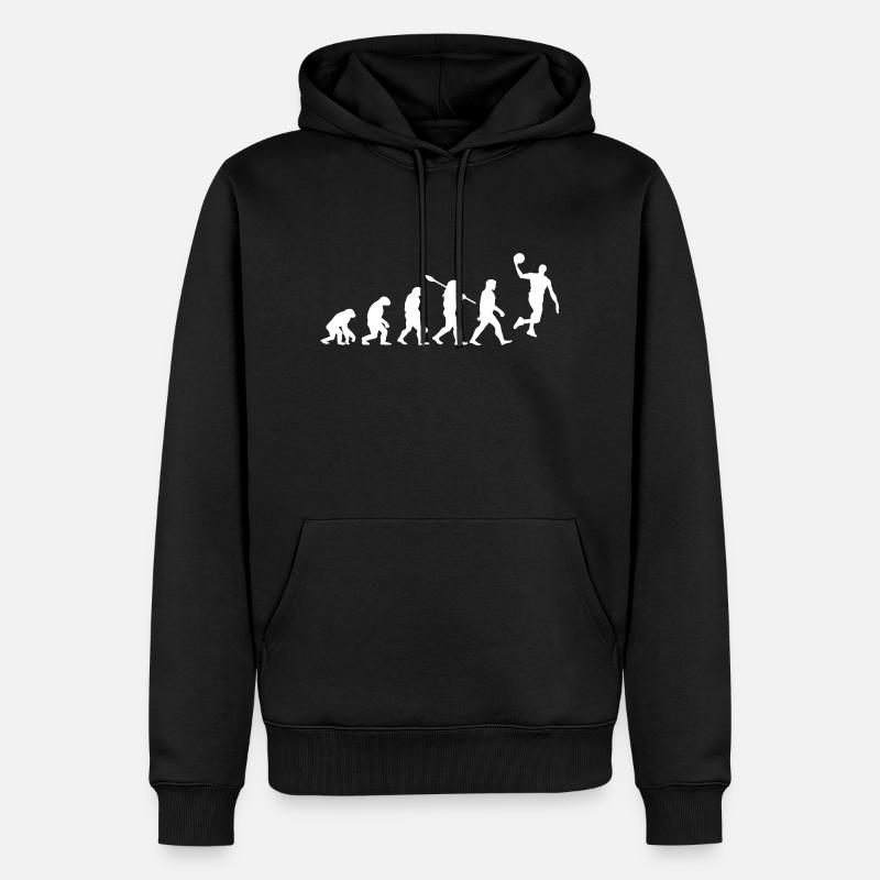 Évolution Du Basket-ball Cadeau - Sweat à capuche Premium bio Homme - noir