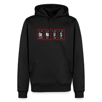 Genius - Tableau périodique des éléments - Sweat à capuche Premium bio Homme - noir - Devant - Nico (187cm)
