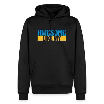 Template Vorlage Awesome Like - Männer Premium Bio Hoodie - Schwarz - Vorne - Nico (187cm)