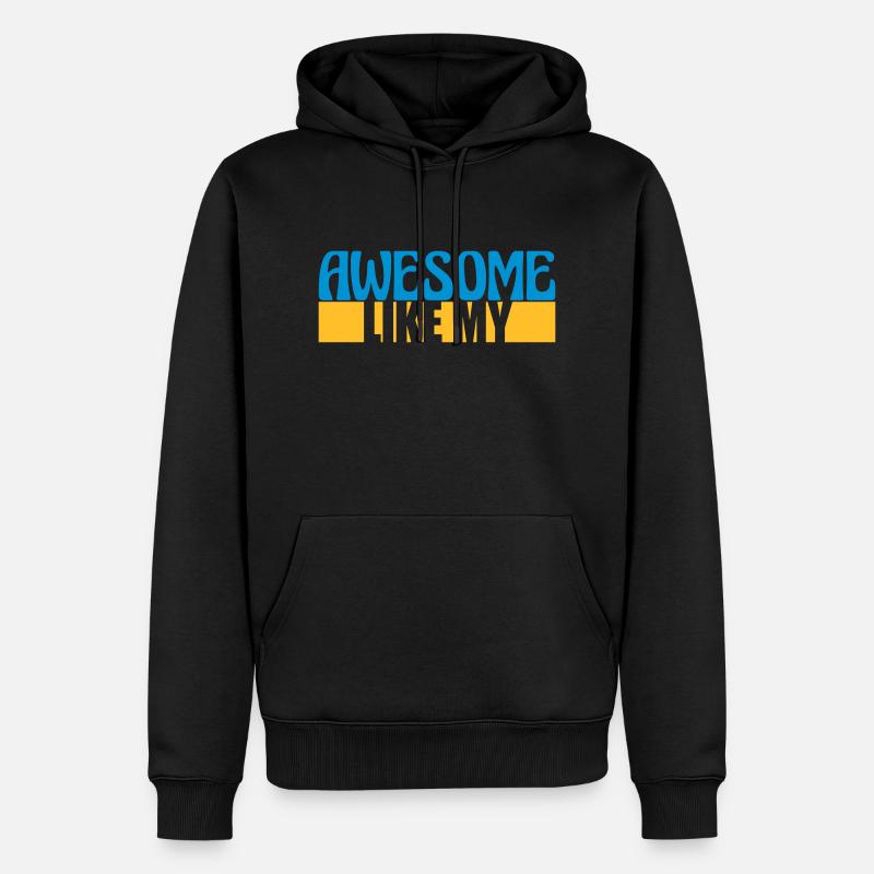 Template Vorlage Awesome Like - Männer Premium Bio Hoodie - Schwarz