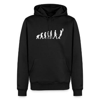 Amateurs de basket-ball Club de basket-ball Basket-ball - Sweat à capuche Premium bio Homme - noir - Devant - Nico (187cm)