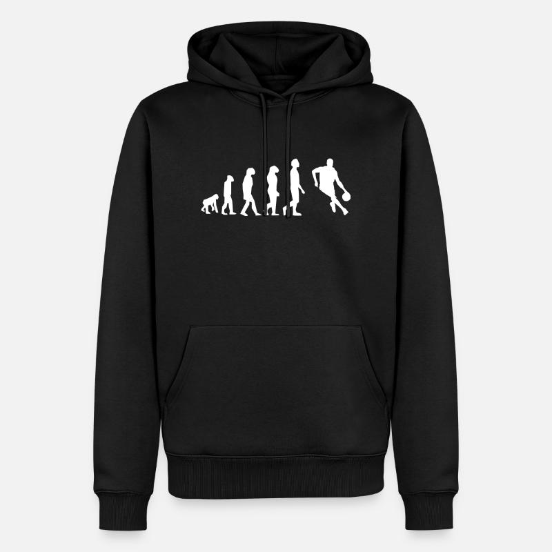 Basket évolution - Sweat à capuche Premium bio Homme - noir