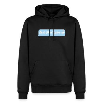 Just don't give up - Sweat à capuche Premium bio Homme - noir - Devant - Nico (187cm)