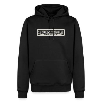satisfaction - Männer Premium Bio Hoodie - Schwarz - Vorne - Nico (187cm)