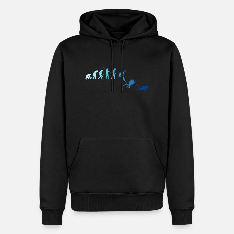 Plongée sous-marine Diver Evolution - Sweat à capuche Premium bio Homme - noir