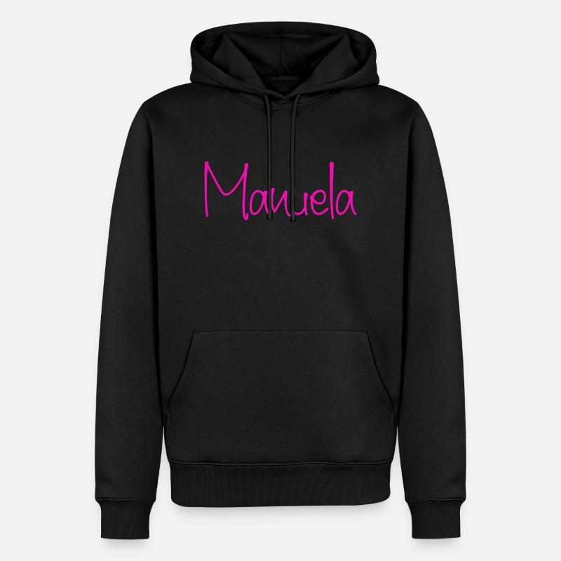 Manuela - Sweat à capuche Premium bio Homme - noir