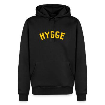 Hygge Style de vie scandinave - Sweat à capuche Premium bio Homme - noir - Devant - Nico (187cm)