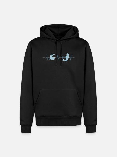 Beluga Heartbeat - Gift Idea - Men’s Premium Organic Hoodie - black