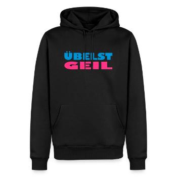übelst cornée sortie-shirt malheureusement - Sweat à capuche Premium bio Homme - noir - Devant - Nico (187cm)