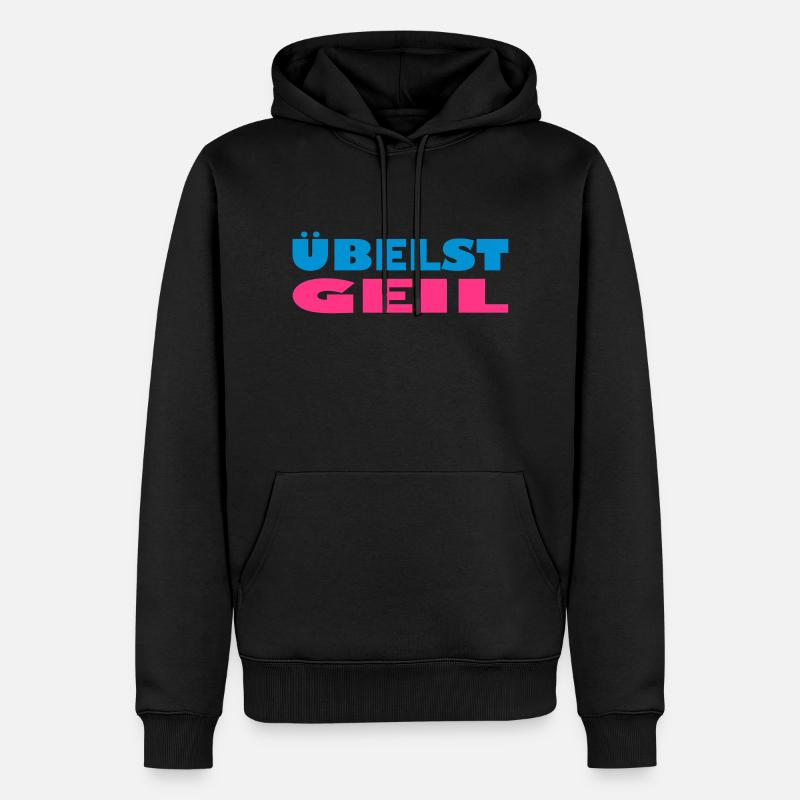 übelst geil leider exit-shirt - Männer Premium Bio Hoodie - Schwarz