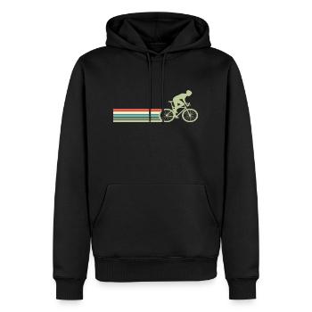 Retro Bike Bike Vintage hobby - Men’s Premium Organic Hoodie - black - Front - Nico (187cm)