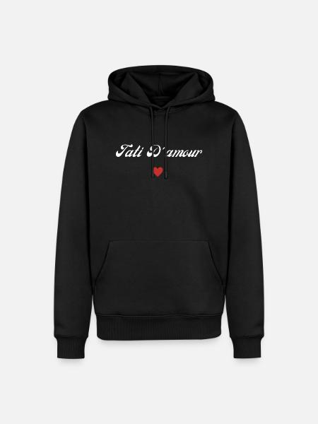 tati d'amour - Sweat à capuche Premium bio Homme - noir