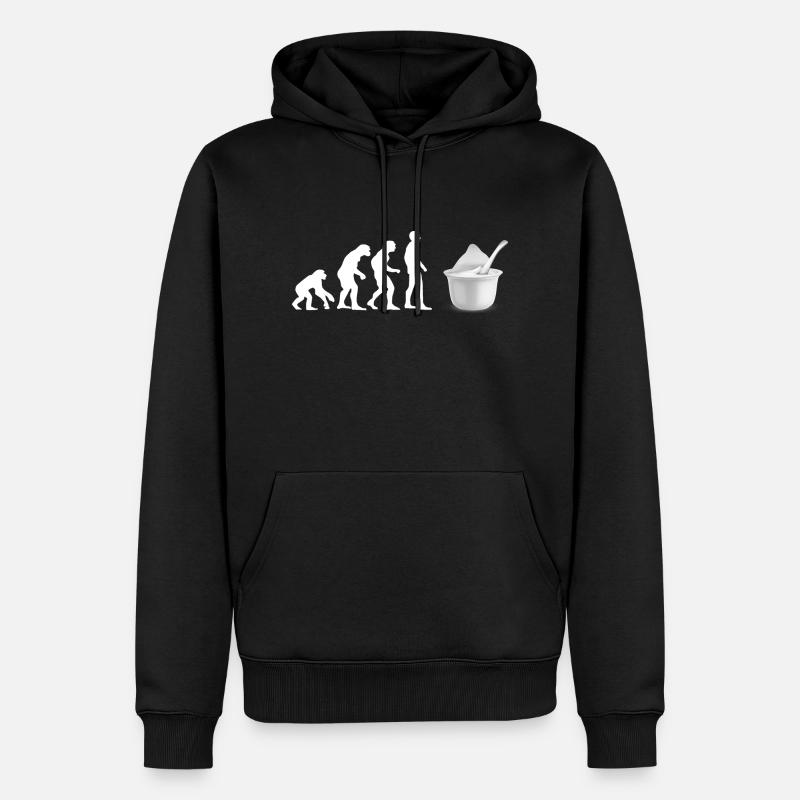Évolution du yaourt - Sweat à capuche Premium bio Homme - noir