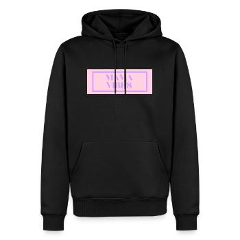 mama vibes - Männer Premium Bio Hoodie - Schwarz - Vorne - Nico (187cm)