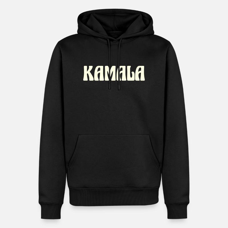 Kamala Nom Texte - Sweat à capuche Premium bio Homme - noir