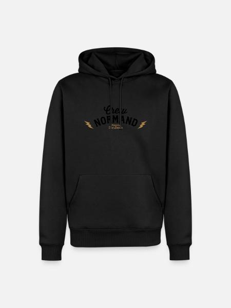 Crew Normand logo - Sweat à capuche Premium bio Homme - noir