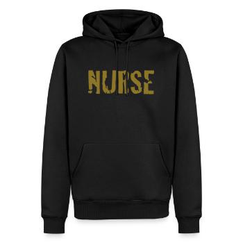 nurse - Männer Premium Bio Hoodie - Schwarz - Vorne - Nico (187cm)